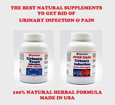 HEALTHIEST HERBS FOR URINARY TRACT INFECTION WOMEN MEN - 120 CAP  - MADE IN USA