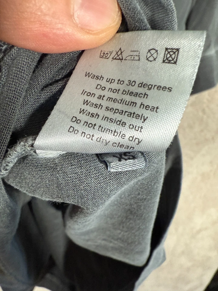 Camiseta Nigel Cabourn Para Hombre XS Gris El Ejército Gimnasio Algodón Orgánico Lavado Desteñido Foto 4 de 4