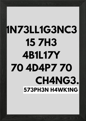 Adapt or Die Encoded Gerahmtes Wandbild Poster Leinwanddruck Bild
