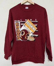 WASHINGTON REDSKINS Sweatshirt Large Vintage 1991 World Champs Super Bowl 26 NOS