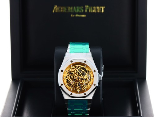 Audemars Piguet Royal Oak 41mm Double Balance Wheel Gold Skele...