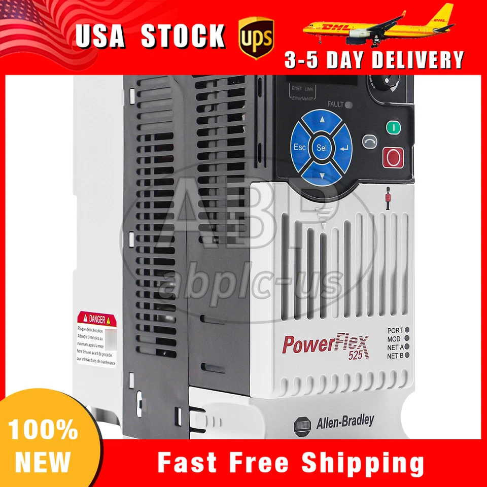 New Allen-Bradley 25B-D4P0N104 PowerFlex 525 1.5kW (2Hp) AC Drive - Image 3 of 4