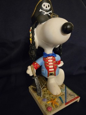 WESTLAND 18240 Snoopy/Peanuts Captain Joe Cool Sparrow Pirate Figurine Rare