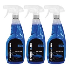 De-icer 3 x 750ml Fast Acting Suitable for Car Window, Locks, Headlight CARSHARK