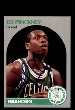 Signed Basketball Card Auto Ed Pinckney 1990-91 Hoops #47 Boston Celtics