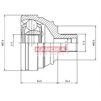 Kamoka Gelenksatz Antriebswelle Radseitig FüR VW Transporter IV Bus 70XB 70XC