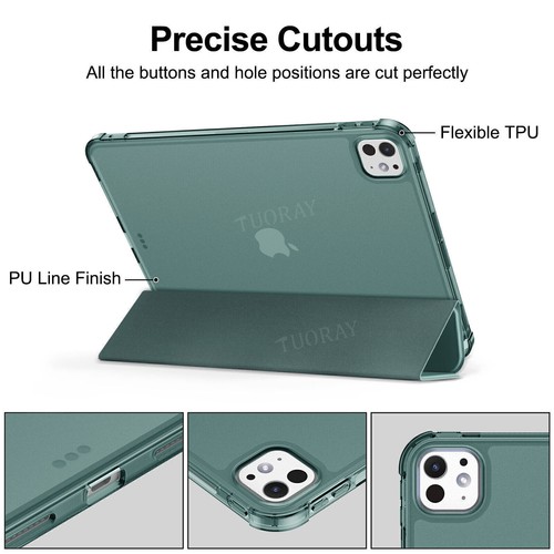 Case for iPad 7/8/9th 10.2 Air 4 5 6 Pro 11'' 13'' 2024 Smart Leather Flip Cover - Picture 14 of 87