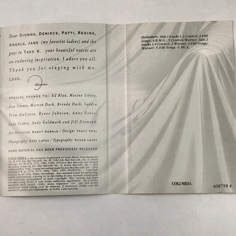 Johnny Mathis (Better Together) The Duet Album 1991 Cassette Tape - Image 4 of 4