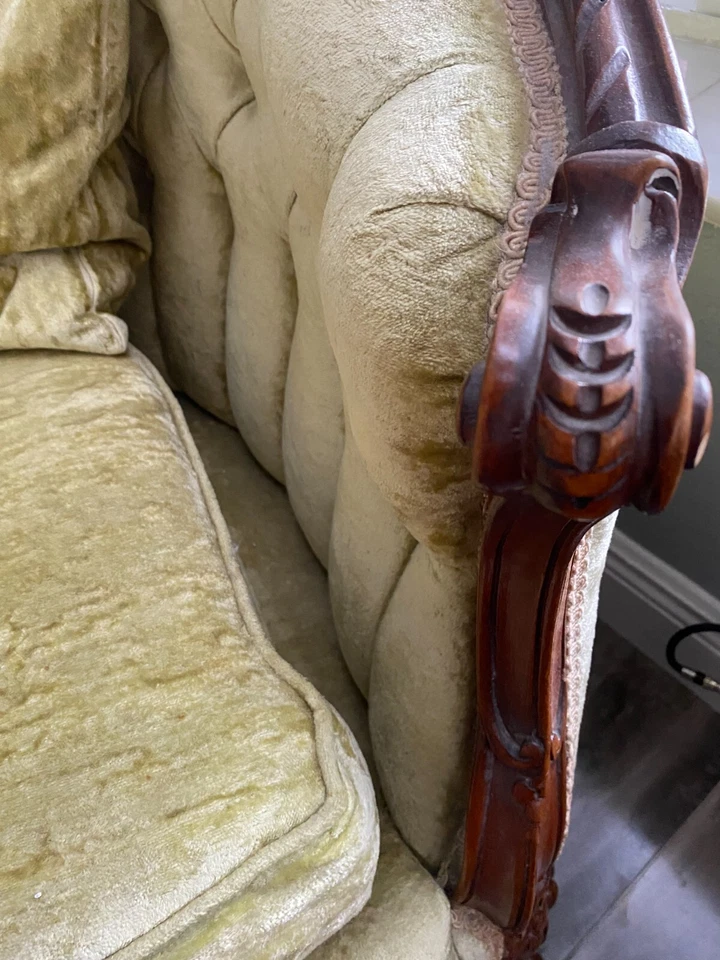 Vintage French Louis XVI Sofa & Chair, 2 Pieces - Image 4 of 4