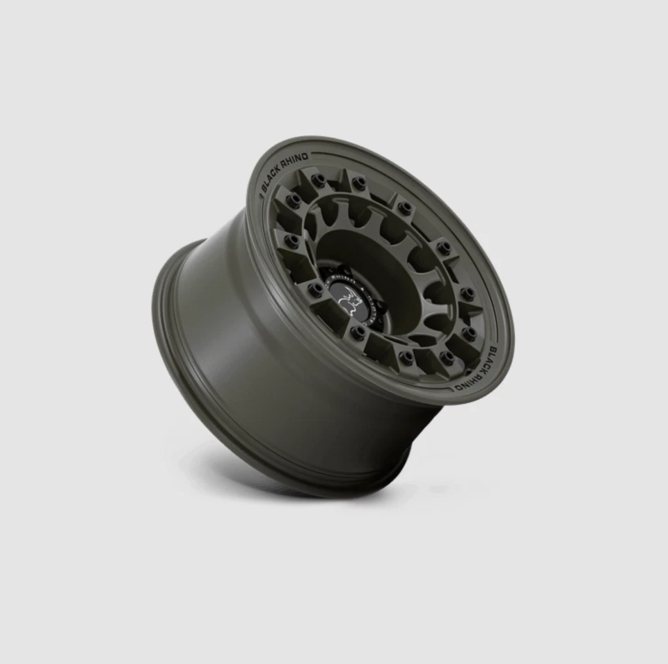 4 llantas nuevas 17" negras Rhino BR004 Fuji verde oliva 17x8 5x4,5 +38 mm Foto 2 de 3