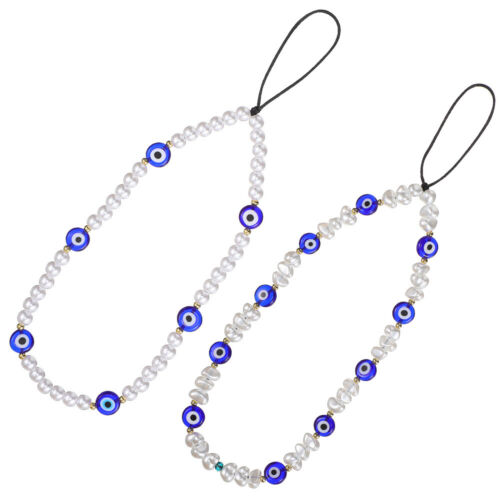 2Pcs Evil Eye Beaded Phone Charm Wrist Strap for Phone Case-SH - Picture 1 of 11