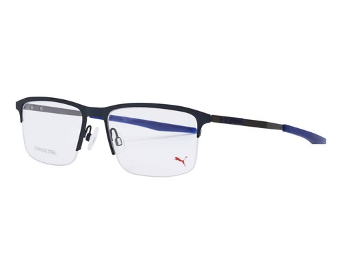 Occhiali Da Vista PUMA PU0373O 002 Blue/Blue Transparent Cal. 58 | eBay