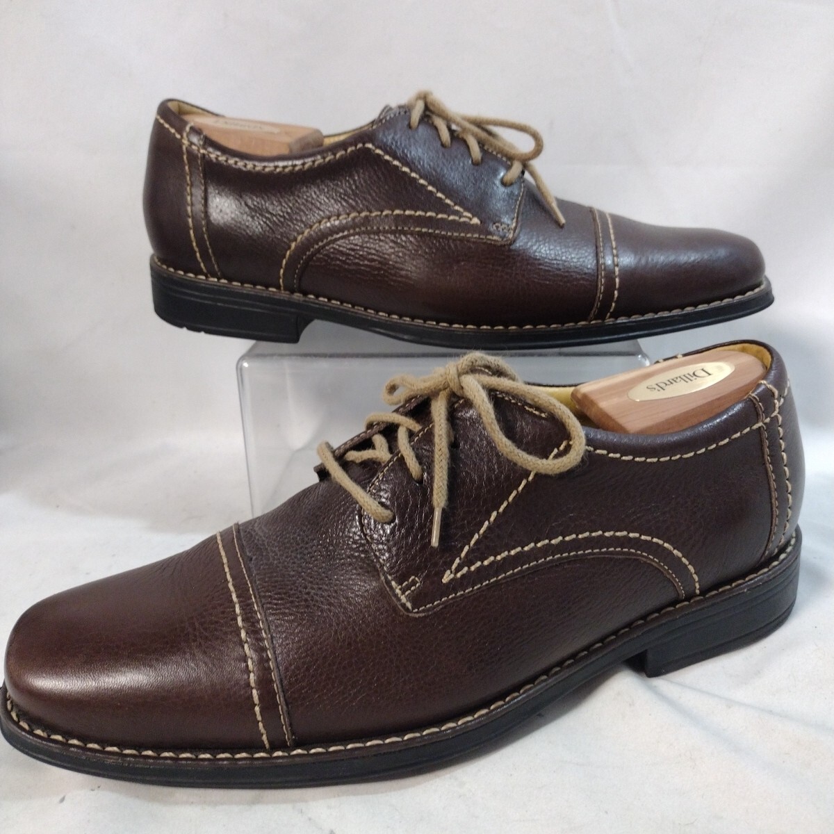 SAOLA Sandro Moscoloni scarpe derby pelle marrone uomo taglia 9 D Brasile abito business