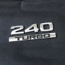 1 Set 240 TURBO Chrome Black Metal Decal Emblem Sticker Badge 3D SUV Car Premium