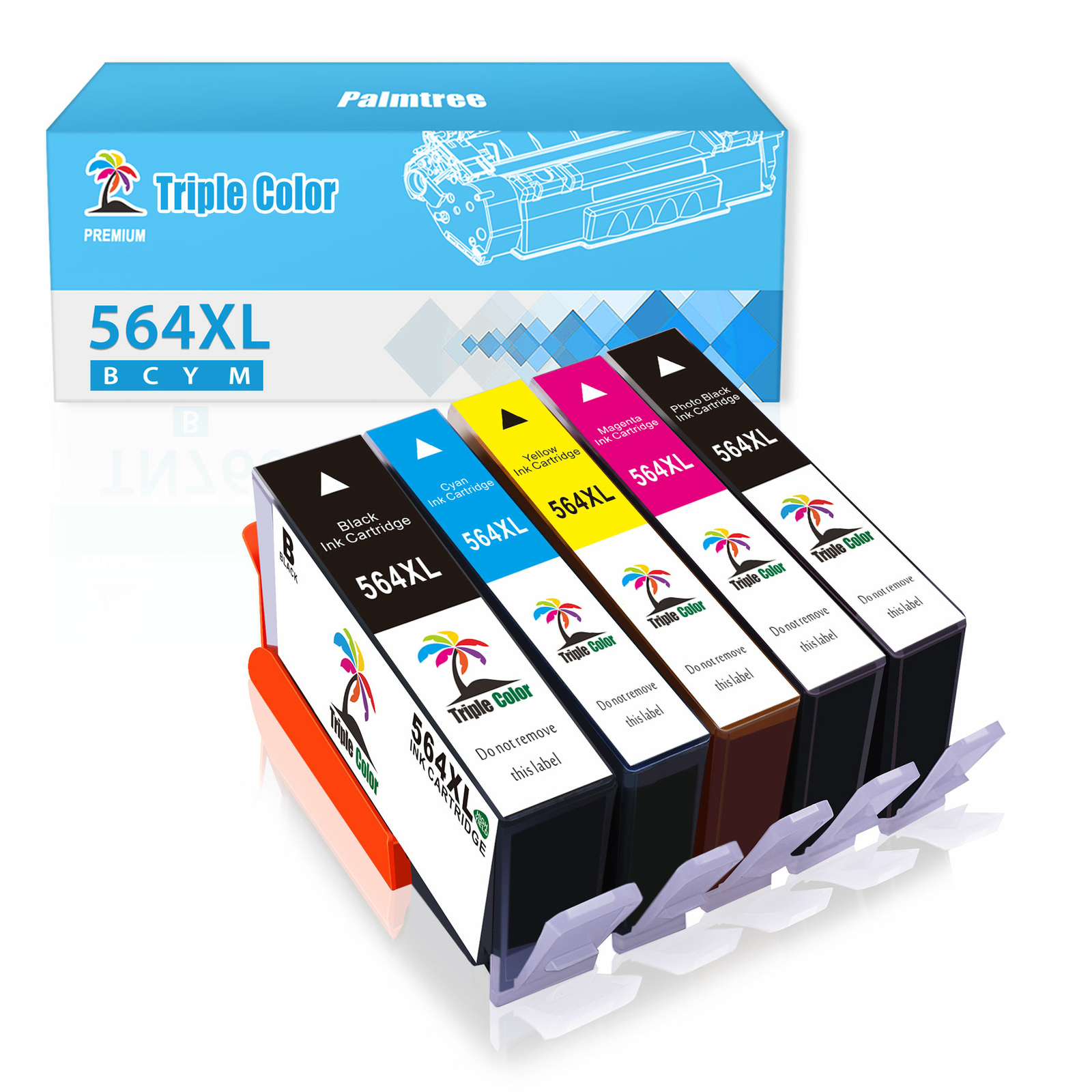 564XL Ink Cartridges for HP Photosmart 7510 7520 7525 6520 Officejet 4620 4622-image