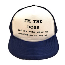 I'm The Boss Wife Gave Permission Vintage Snap back Hat Baseball Cap Foam Rope