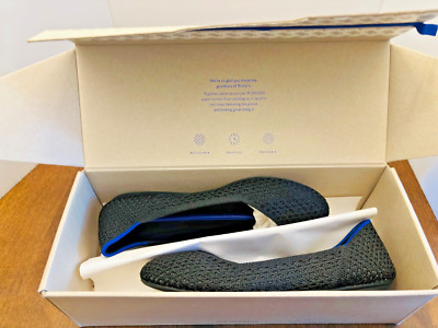 Rothy's Black Swiss Dot 001-206 Size 6.5 Black New in Box