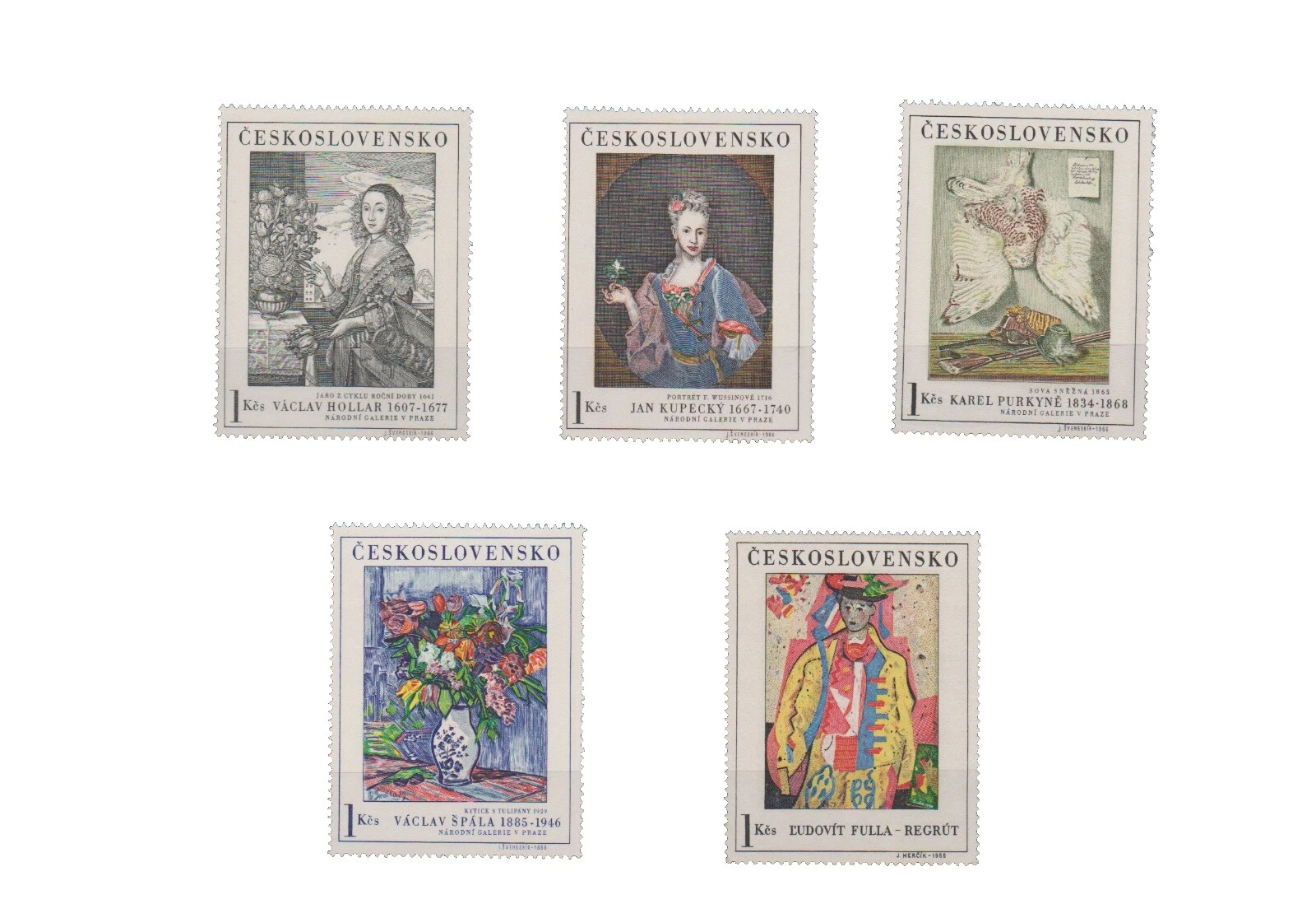 Art, Artists Czech & Czechoslovakian 1961-1970 Year of Issue Stamps