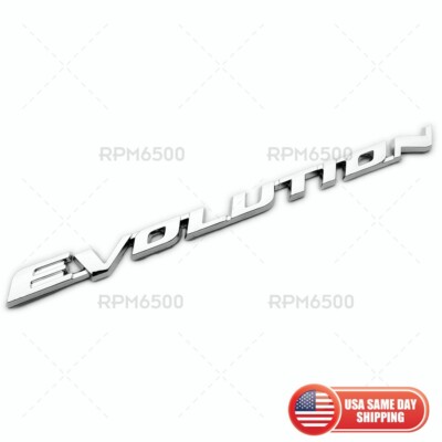 Mitsubishi Evolution Luggage Lid Truck Logo Emblem Badge Chrome Sport