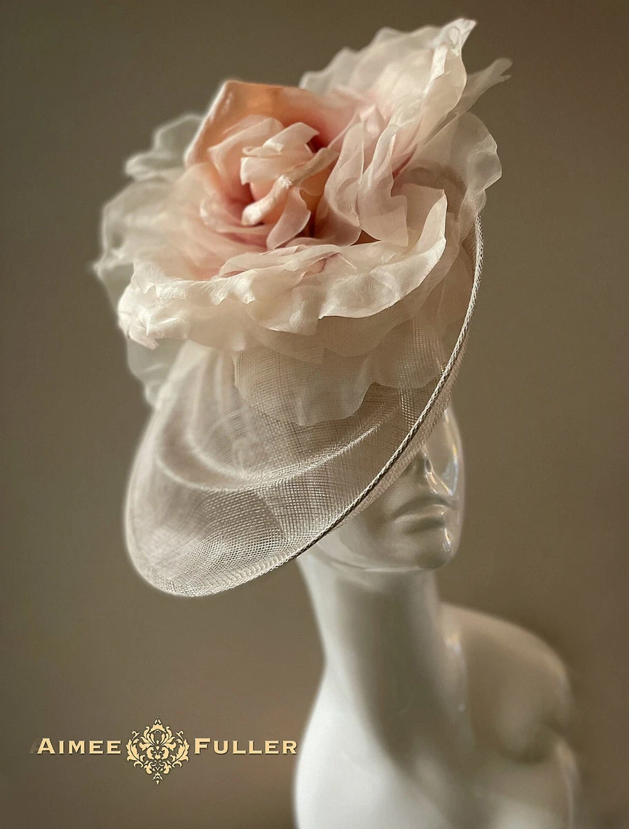 Pale pink cheap wedding hat