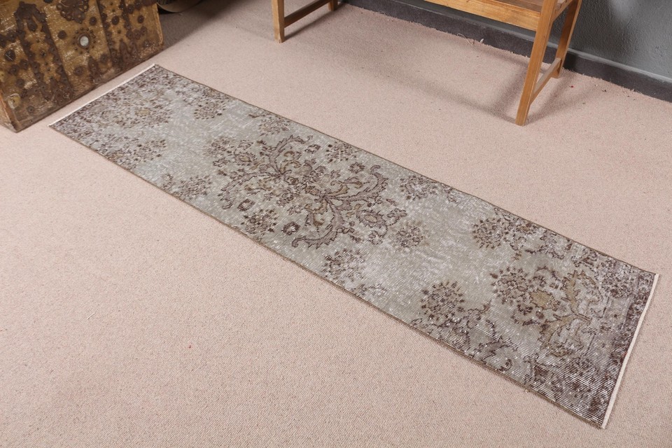 Vintage Rugs, Turkish Rug, Geometric Rug, 1.8x7 ft Runner Rug, Moroccan