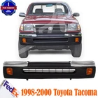 Front Bumper Textured + Turn Signal Lamps Kit For 1998-2000 Toyota Tacoma