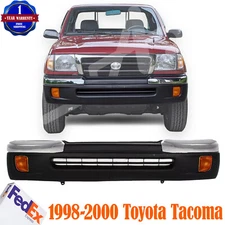 Front Bumper Textured + Turn Signal Lamps Kit For 1998-2000 Toyota Tacoma