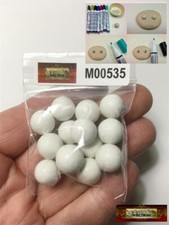M00535 MOREZMORE Eyes Porcelain Balls 12mm White Balls Eyeballs Doll Puppet