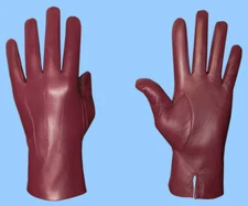 MENS GLOVES! SILK LINED GENUINE BURGUNDY LAMBSKIN LEATHER DRESS size 10-2XL New!