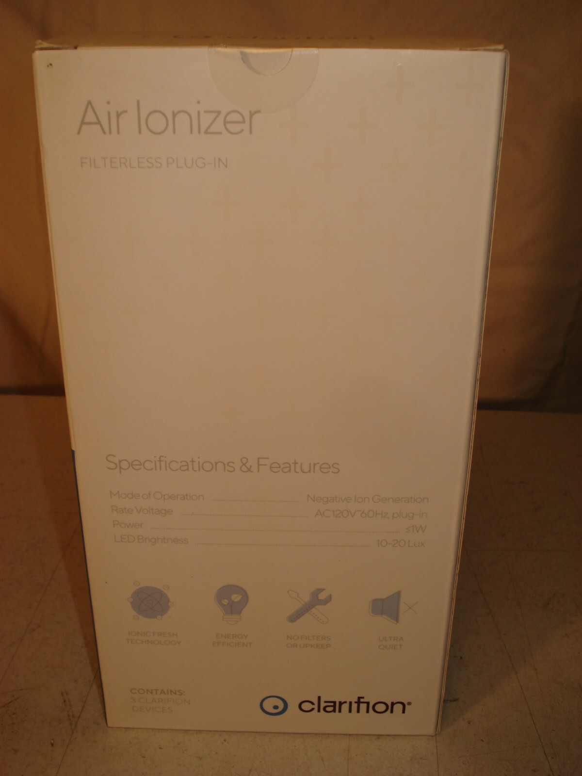 CLARIFION AIR IONIZER FILTERLESS PLUG IN 3 PACK eBay