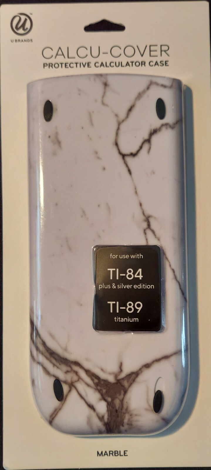 U Brands Protective Calculator Case Use With TI-84 TI-89 Marble Detail NEW