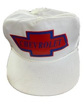 Vintage Chevrolet Corvette Chevy Racing Hat White SnapBack Rope Cap Trucker RARE