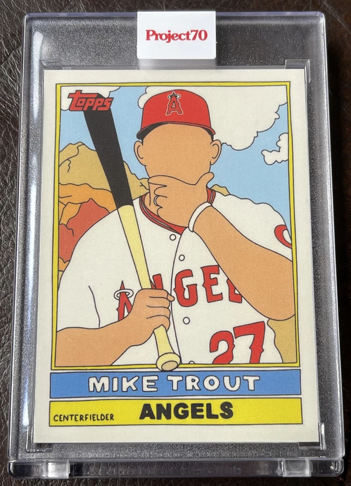2021 Topps PROJECT 70 Card #27 MIKE TROUT by FUCCI WITH BOX - IN HAND - Image 2 of 4