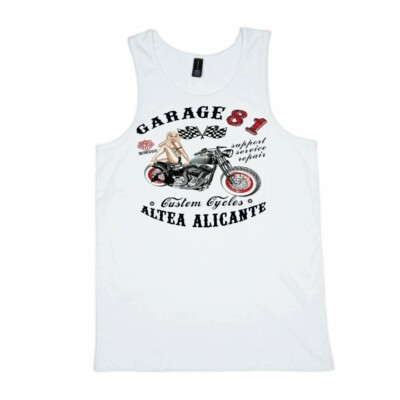 49 Hells Angel Garage81 Altea Alicante White Singlet