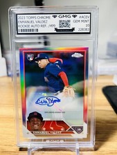 2023 Topps Chrome Enmanuel Valdez Rookie Auto /499 GMG Graded 10 Gem Mint 💎 RC