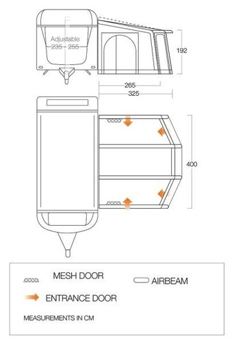 Toldo para caravana Vango Tuscany Air 400 Elements ProShield - Imagen 16 de 17