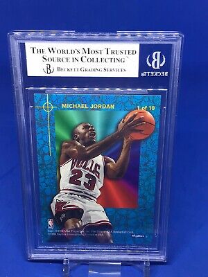 1995-96 NBA Hoops Michael Jordan Power Palette Insert BGS 7 NM Chicago Bulls HOT