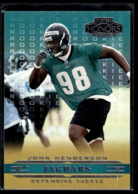 John Henderson 2002 Playoff Honors Gold RC /1000 #168 Rookie Card
