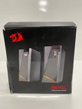 Redragon GS520 Anvil RGB LED PC Desktop Speakers, Stereo, USB 3.5mm Cable