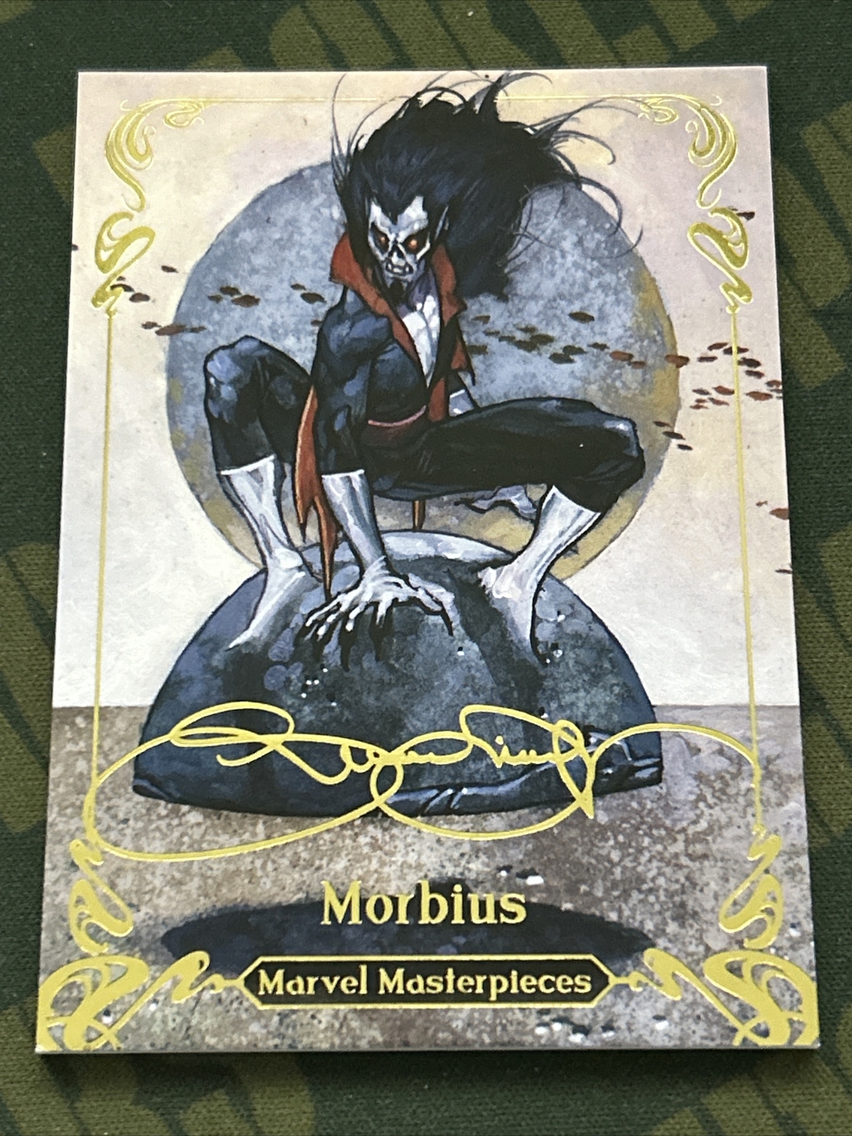 2018 Upper Deck Marvel Masterpieces Gold Foil Signature Level 1 MORBIUS #27