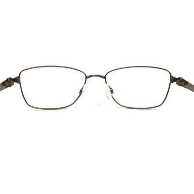 YILON イロン CUTOUT CHECK OP brown Flexon Eyeglasses Frames LANA 210 Matte Brown Square Cat Eye