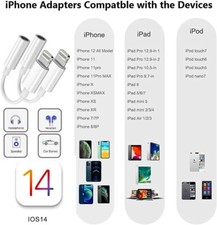 Headphone Jack Adapter Support All iOS Apple MFi Certified Lightning to 3.5MM