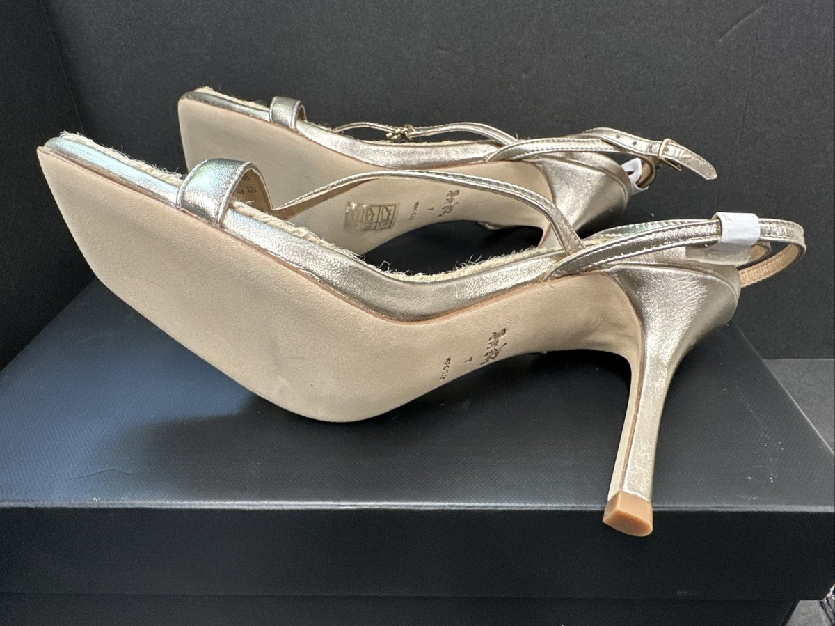 Coach Kaia Metallic High Heel Sandal Platinum Champagne-CA463