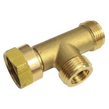 W20 LP LPG GAS BOTTLE HOSE T TEE CONNECTOR PIECE WITH NON RETURN VALVE