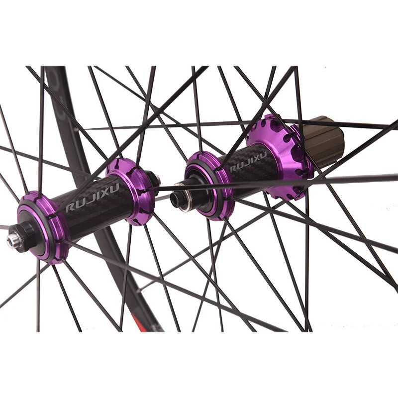 700C V Brake Carbon Fiber Wheelset Road Bike 38/50/60/88mm Bicycle ...