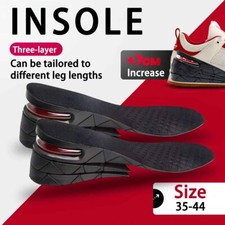 Unisex 3cm 5cm or 7cm Heel Height Increase Shoe Lift Insole Inserts Black 