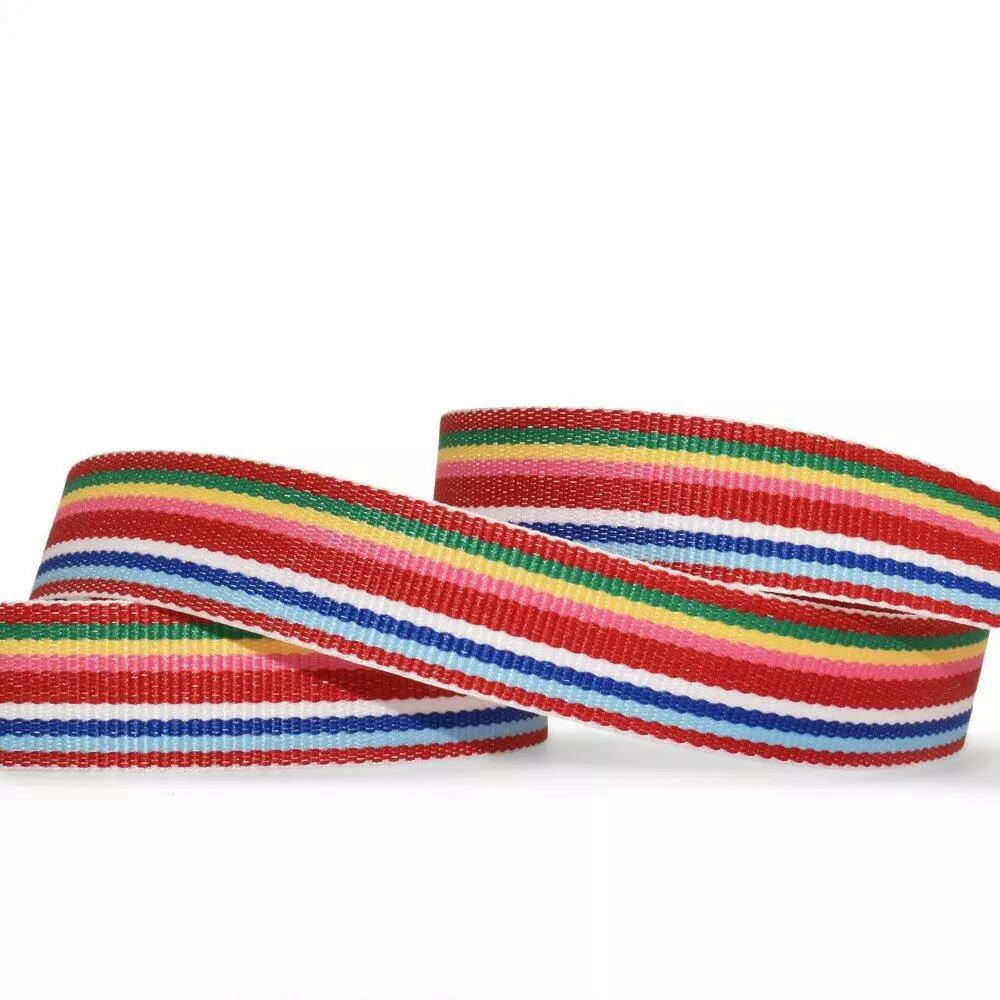 Wholesale polyester stripe ribbon for flower bouquet packing