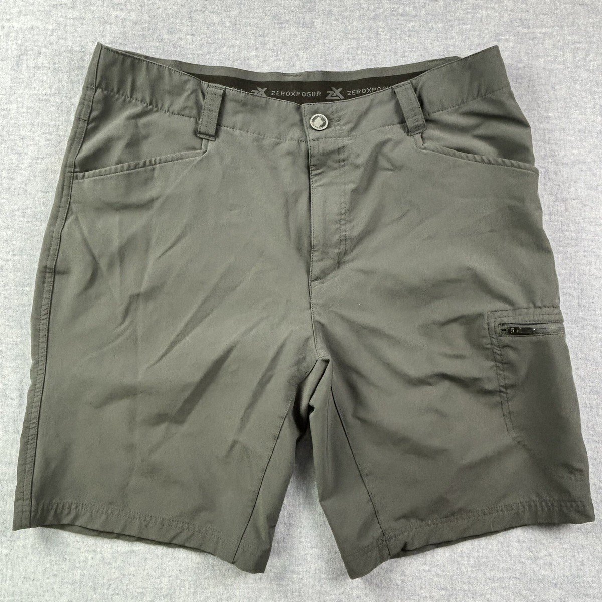 Zeroxposur Shorts Mens 36 Gray Performance Chino Travel