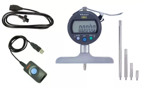 547-218S-IP Mitutoyo Depth Gage 8" Range to PC Interface Package