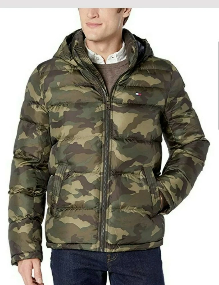 Tommy hilfiger camo coat sale